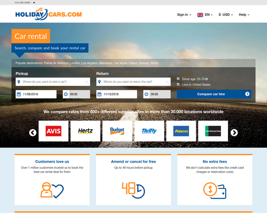 Holidaycars.com Logo