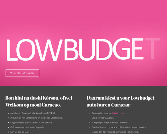 Lowbudgetautoverhuurcuracao.com Logo