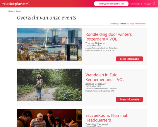 Relatieplanet.nl/events Logo
