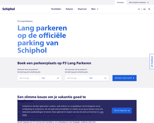 Schiphol.nl/nl/parkeren Logo