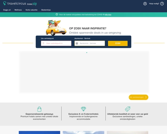 Travelcircus - voor een ontspannen uitstapje of weekendje weg Logo